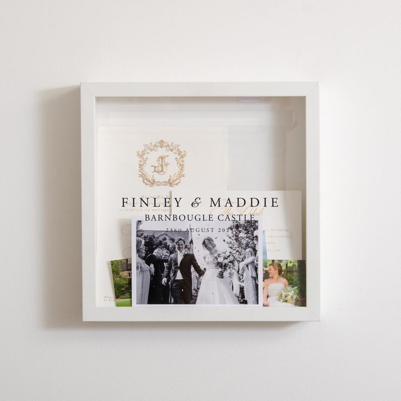 Wedding Memory Box Frame Wedding Memories Gift Idea Couple Wedding Keepsake Gift Present Frame Wedding Keepsake Box For Couples Gift Idea