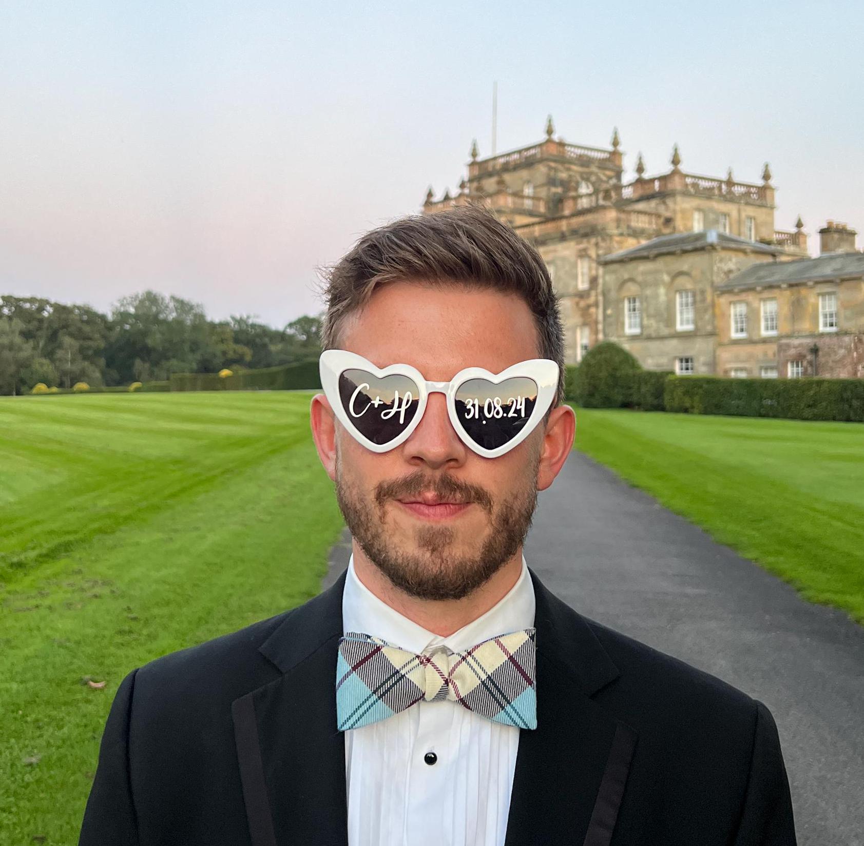 Occhiali Da Sole A Cuore Retro - 2 Pezzi Per Feste E Stile Hippie - Foto 4