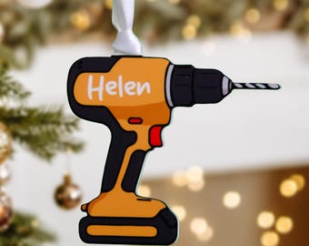 Personalised Drill Christmas Decoration: 2025 Gift for DIY Lovers