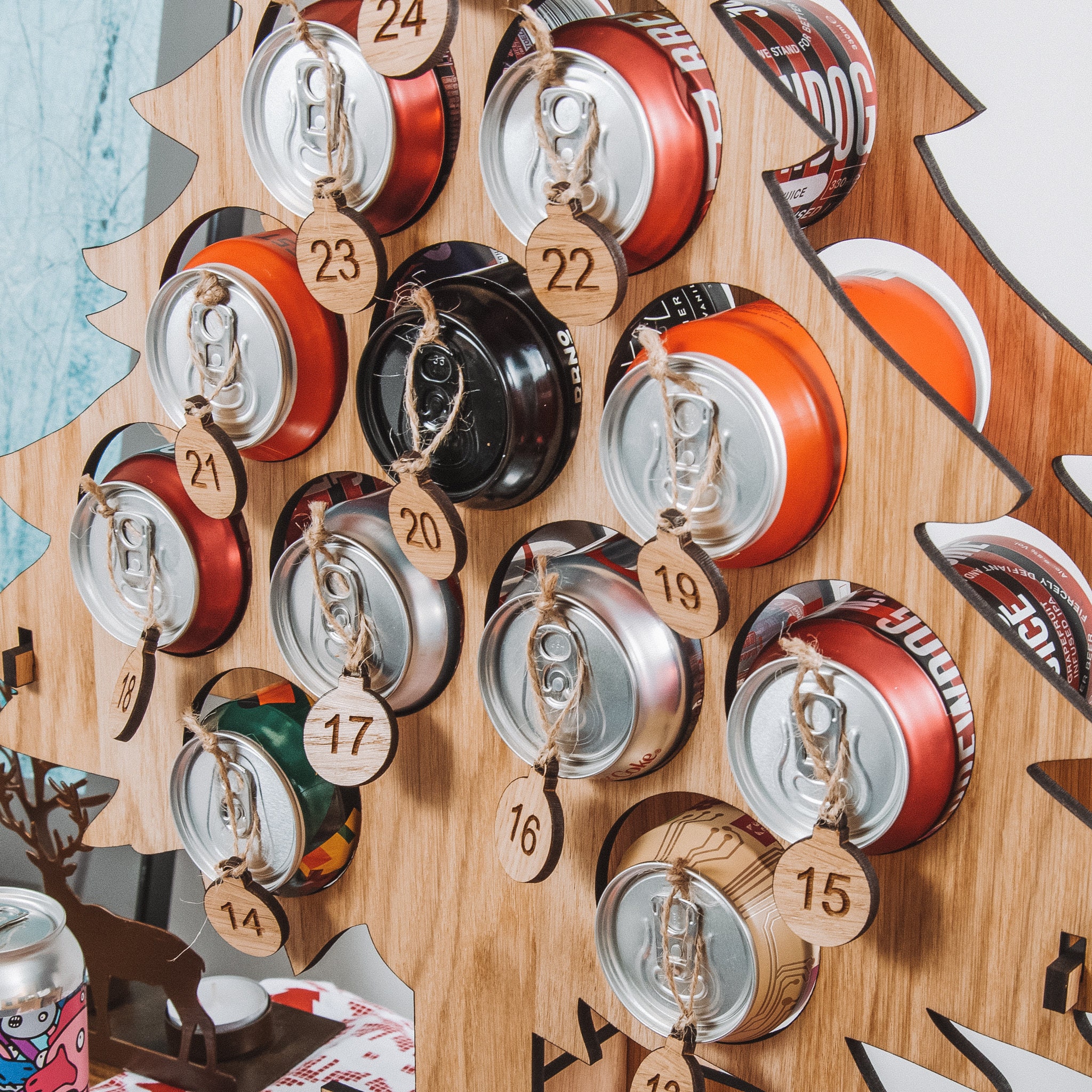 Advent Calendar for Cans Oak Christmas Tree Advent Calendar For Men