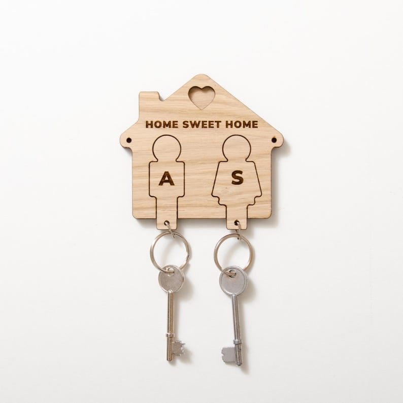 Personalised Key Ring Holder House Key Ring Holder New Home House