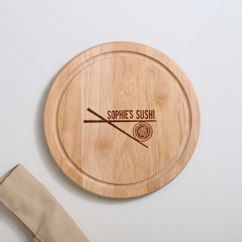 Personalised Sushi Serving Board Sushi Set Chopping Board Serving Platter Display Food Personalised Cutting Board Gifts For Home Japanese
