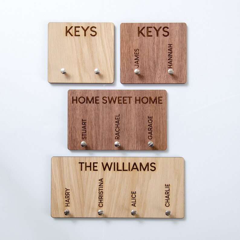 Personalised Key Ring Holder House Keyring Hanger Keyring Hook Personalised Family Home Gift Keychain Hanger