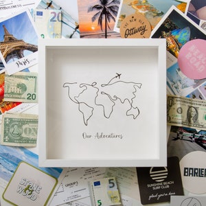 Adventures Memory Box Personalisierte Reise Geschenkidee Meine Abenteuer Memory Box Reisekarte Geschenk Paar Reiseerinnerungen Geschenk Geburtstag Geschenkidee