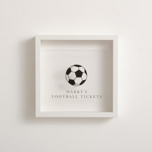 Fußballtickets Team Memory Box Personalisierte Fußballticket Bilderrahmen Sammlung Reise Erinnerungen Geschenk für ihn für Dad Liga Fußball