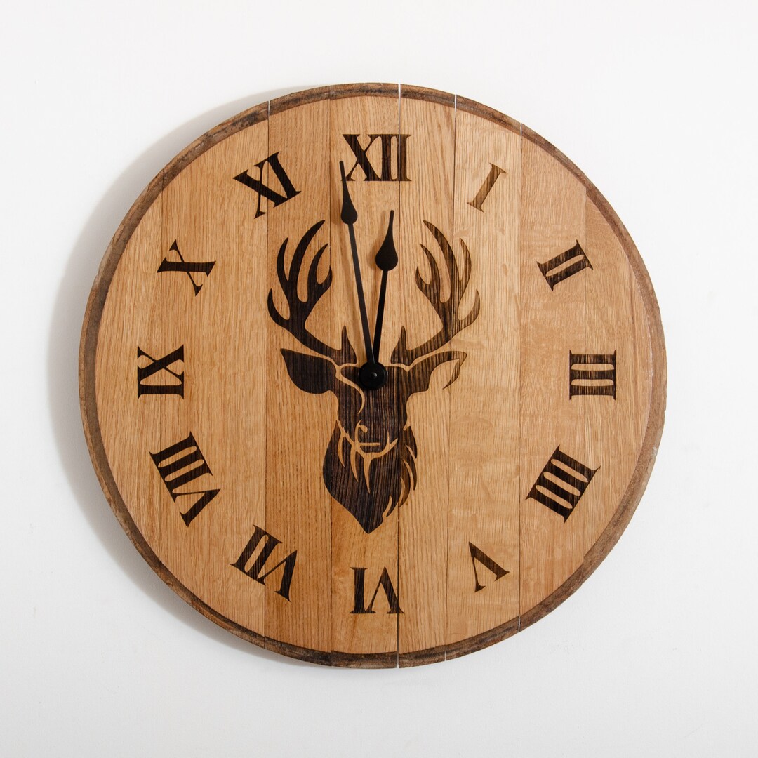 Whisky Barrel Clock Personalised Whisky Barrel Lid Clock Etsy