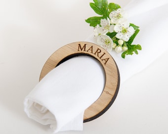 Personalised Wooden Napkin Rings
