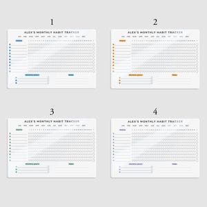 Monthly Habit Tracker Sign Monthly Planner Habit Journal Stand Desk Organiser Acrylic Weekly Daily Yearly Wipable Reusable Calendar 2025