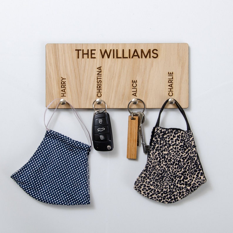 Personalised Key Ring Holder House Keyring Hanger Keyring Hook Personalised Family Home Gift Keychain Hanger