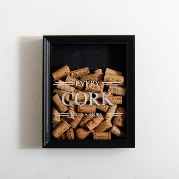 Every Cork Tells A Story Cork Holder Frame Wine Cork Frame Holder Champagne Prosecco Cork Collector Memory Box Personalised Frame Gifts