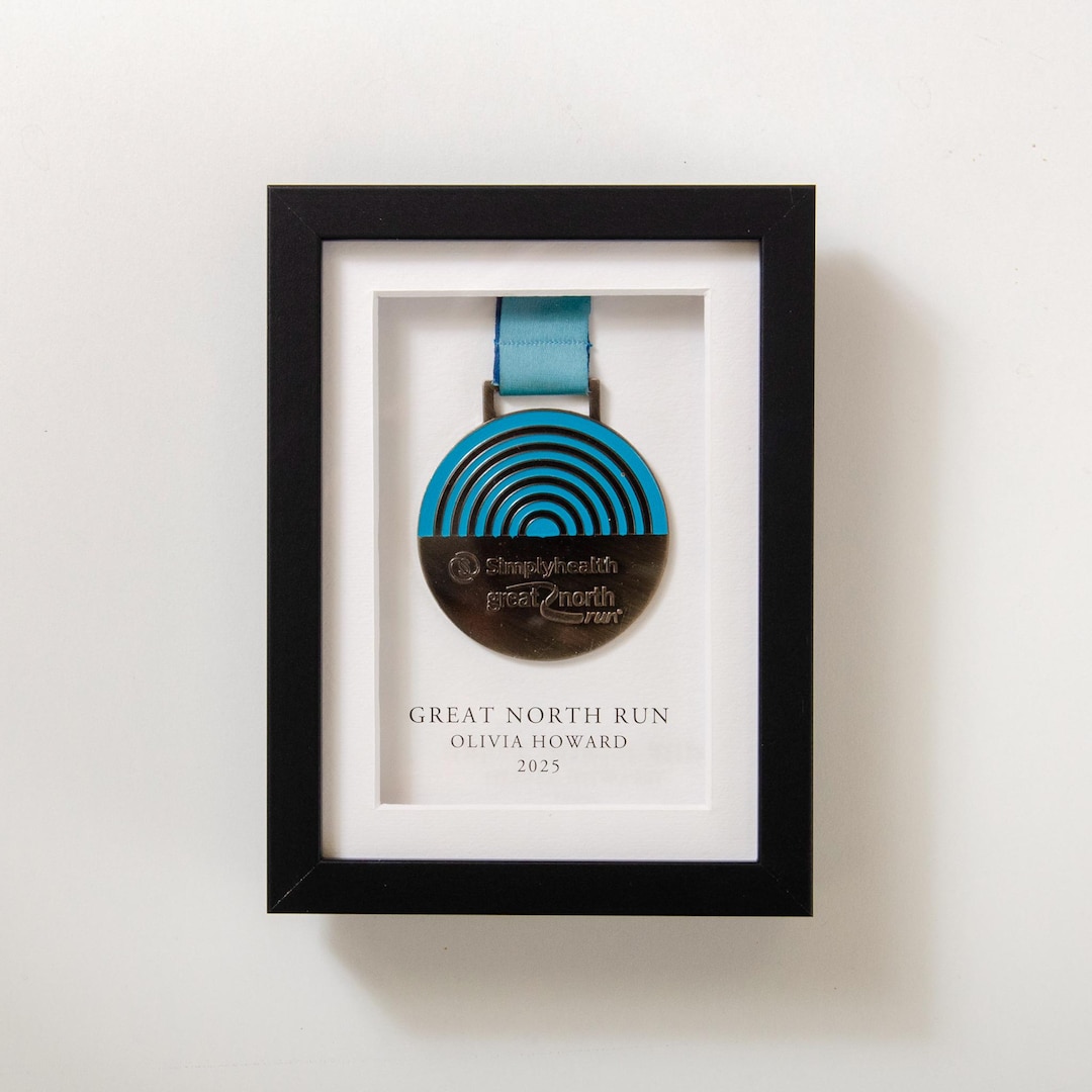 Personalised Marathon Medal Memory Frame | Running Race Keepsake ...