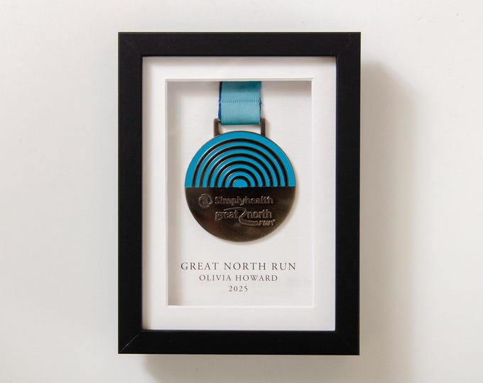 Personalised Marathon Medal Memory Frame | Running Race Keepsake | Picture Frame Collection