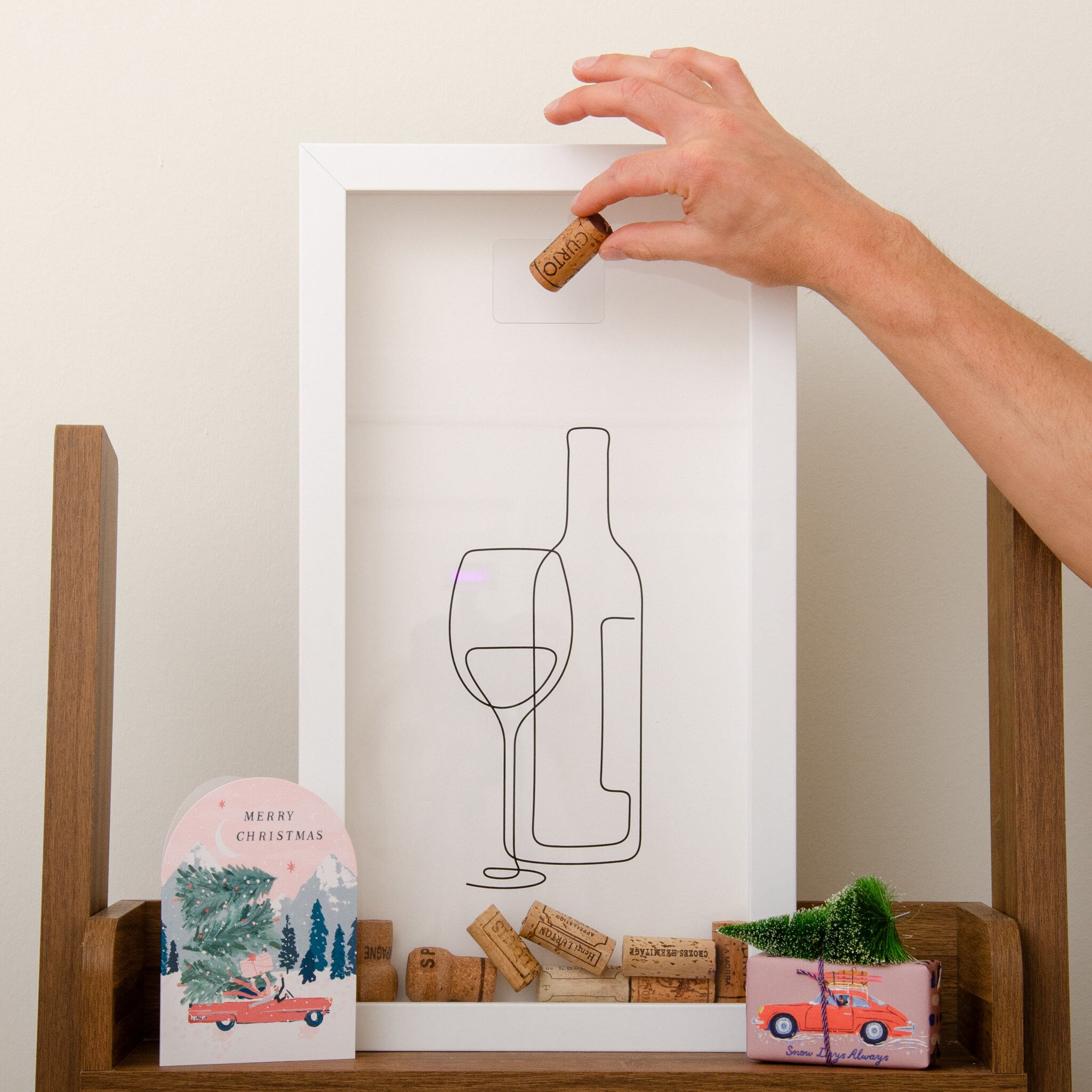 Wine glass display case deals