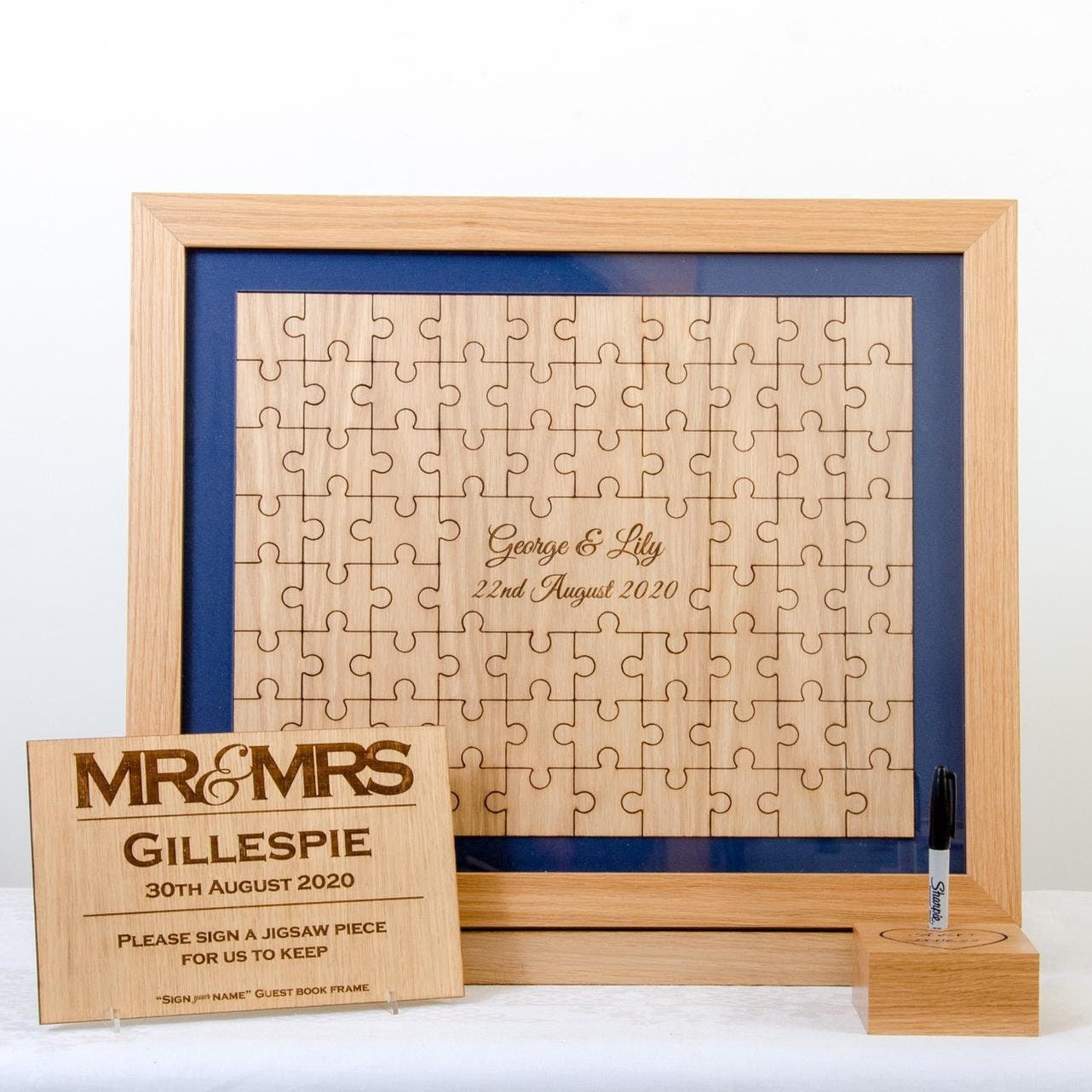 Wedding Guest Book Alternative Personalised Jigsaw Guest Book Etsy UK
