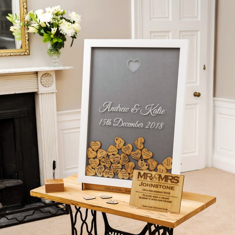 Wedding Drop Box Guest Book Handmade Frame Wedding Etsy