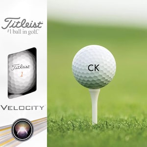 Personalised Golf Ball | Premium Titleist Bespoke Golf Ball Gift | Initials Logo Own Text | Birthday Fathers Day Groomsmen Best Man Gift