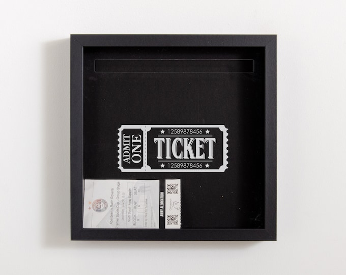 IT'S SHOWTIME Box, 12x12, Shadow Box, Ticket Stub Boxes, Movie Tickets