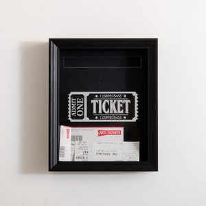 Ticket Geheugendoos Frame voor tickets Gepersonaliseerd Admit One Travel Tickets Herinneringen Tickethouder Frame Collector Travel Collection Box