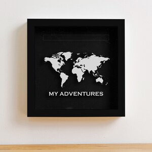 Adventures Memory Box World Map Adventure Memory Ticket Picture Frame ...
