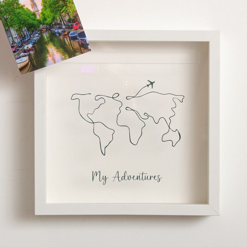 Personalised Adventures Memory Box | World Map & Travel Ticket Keepsake ...