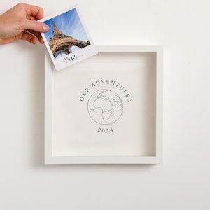 Adventures Memory Box Personalised Globe Adventure Memory Ticket Picture Frame Collection Travels Memories Holidays Birthday Gift Idea
