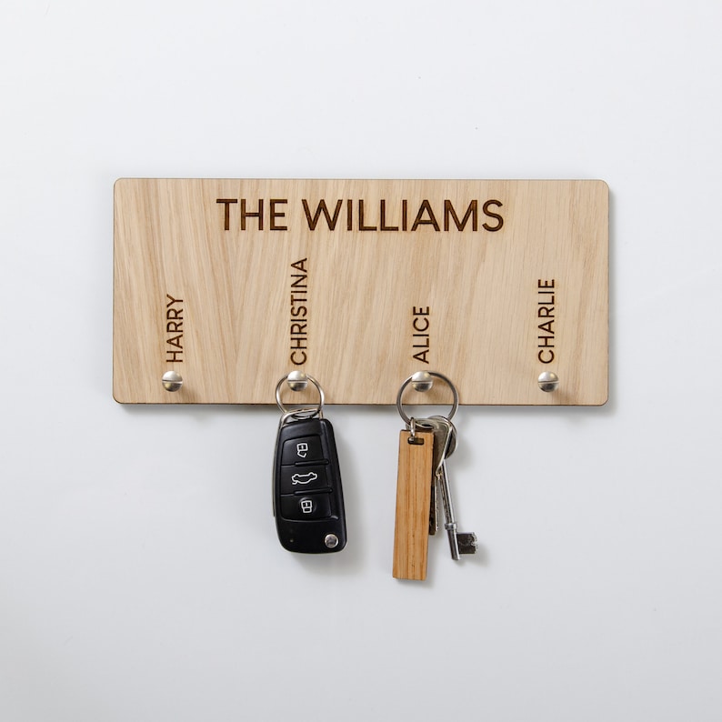 Personalised Key Ring Holder House Keyring Hanger Keyring Hook Personalised Family Home Gift Keychain Hanger