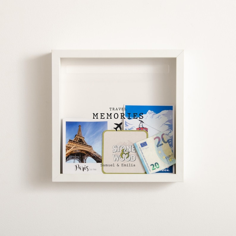 Travel Memories Adventure Frame  Memory Box Personalised Travel Gift Idea Memory Box Travel Gift Box Couple Travel Gift Christmas Gift Idea