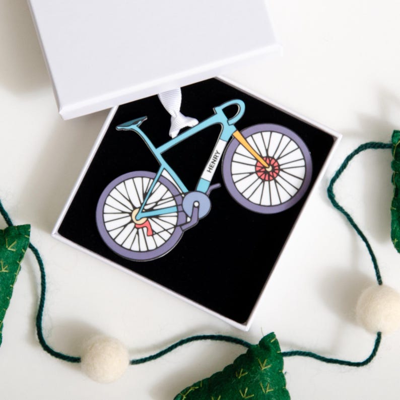 Personalised Bike Christmas Bauble Tree Decoration Personalised Bike
