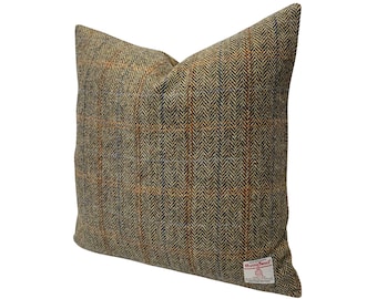 Harris Tweed Eriskay Herringbone 18" Cushion with Duck Feather Filled Insert*