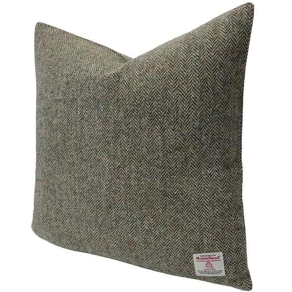 Harris Tweed Lovat Herringbone 45 cm Kissen mit Entenfederfüllung*