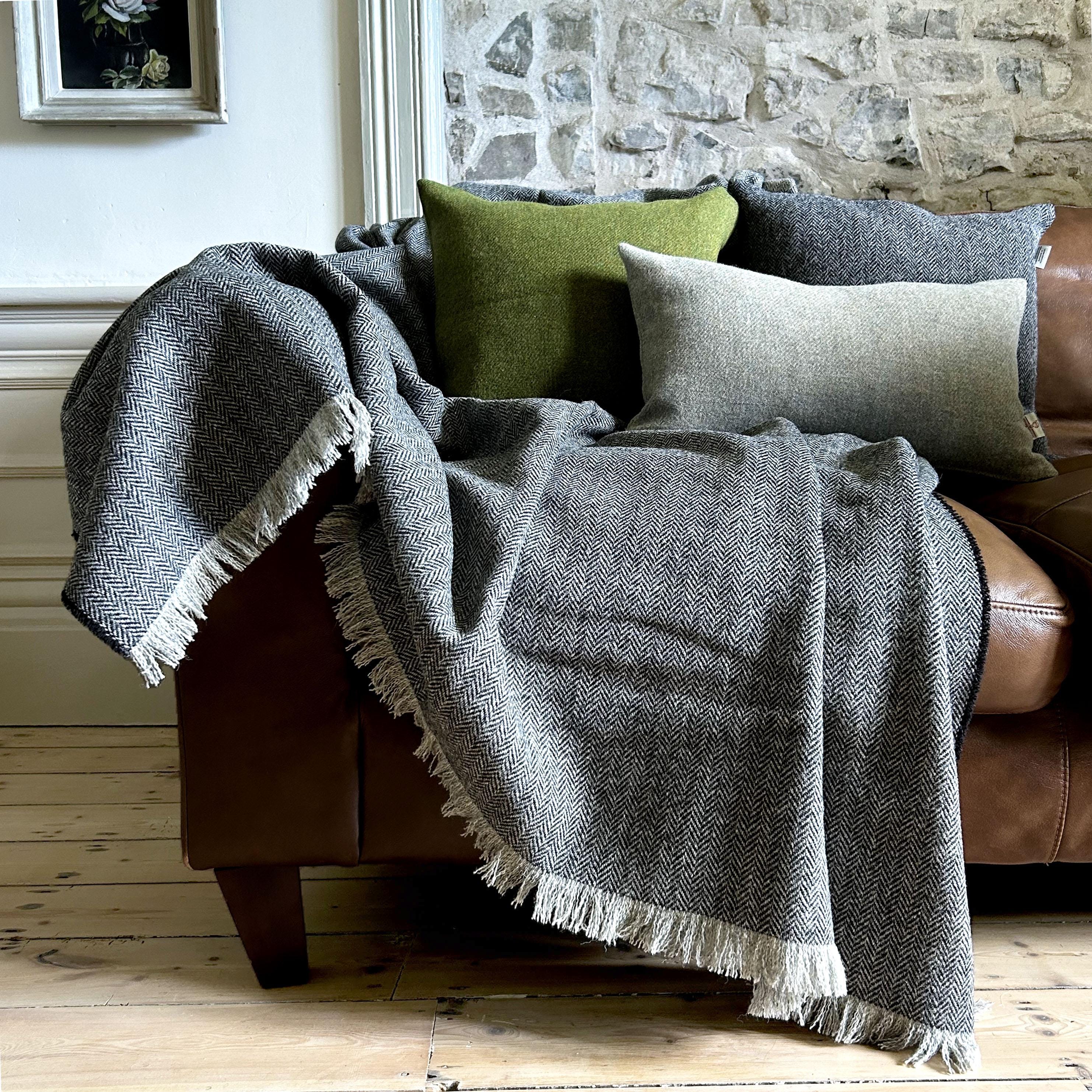 Coperta Nido D'ape Hanfords King Size Grigio Antracite: Morbida E Calda 200x240 Cm