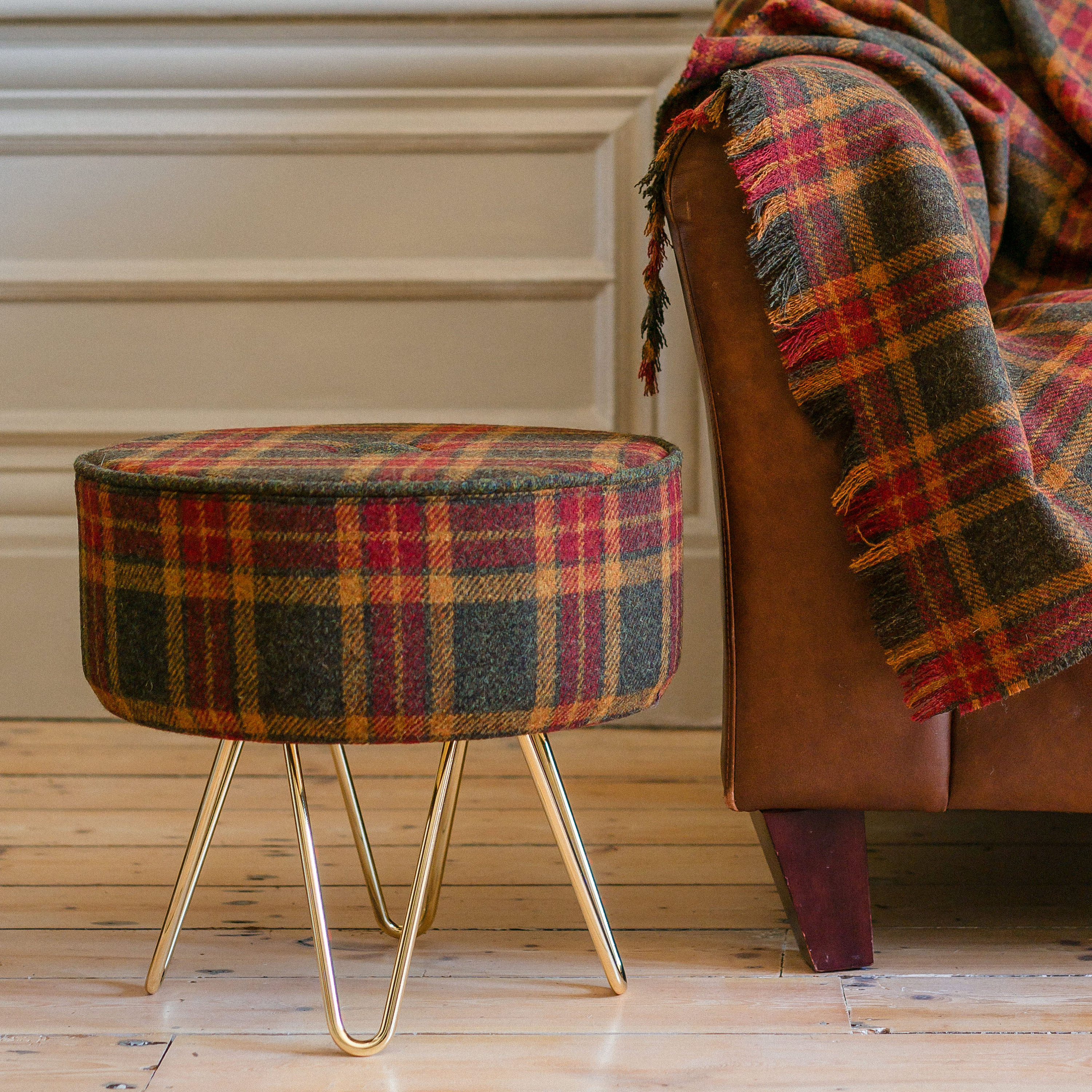 Tweed Ottoman
