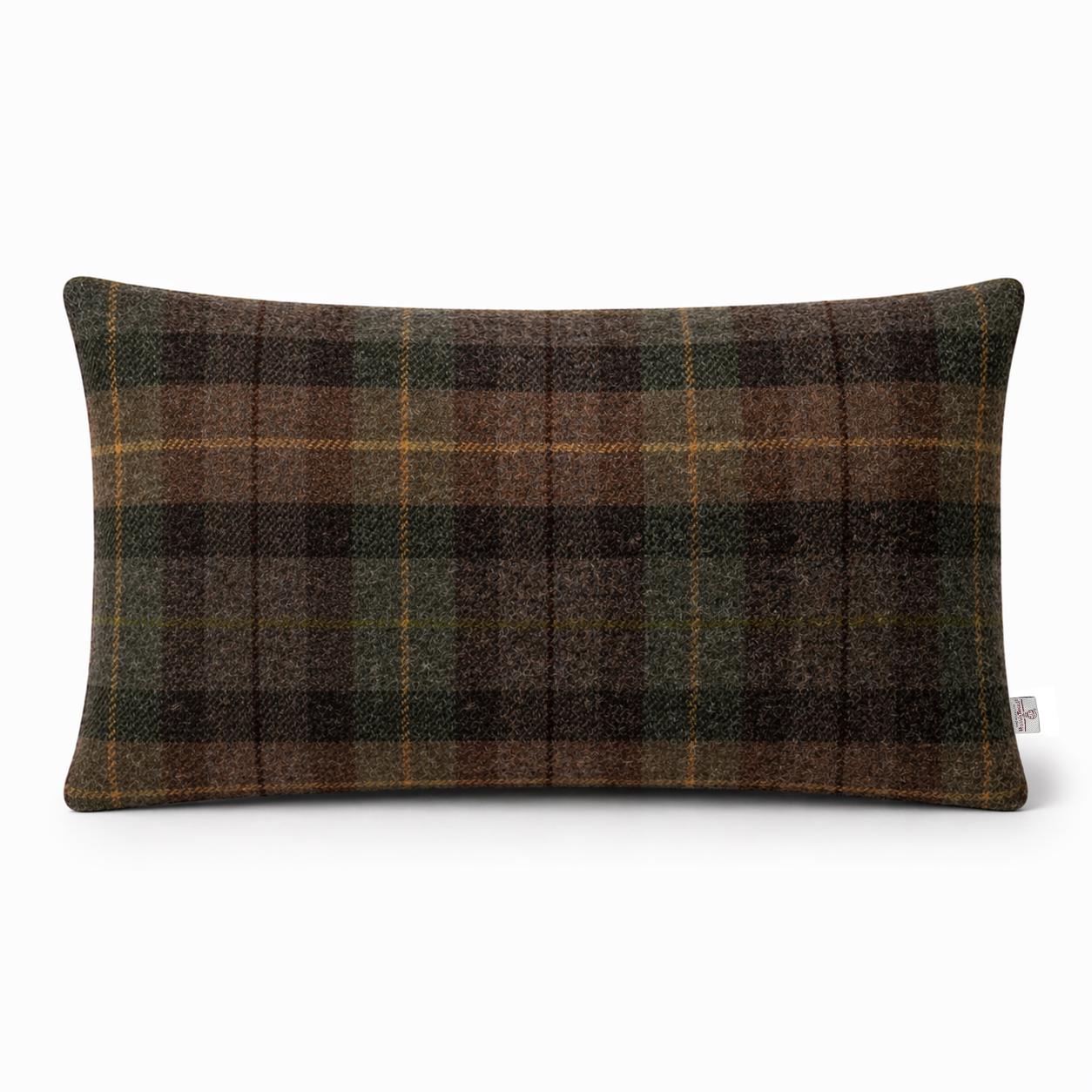 DELUXE HARRISTWEED クッション チェック柄 ハリスツイード オークウッズ タータン - 50 x 30 cm/20
