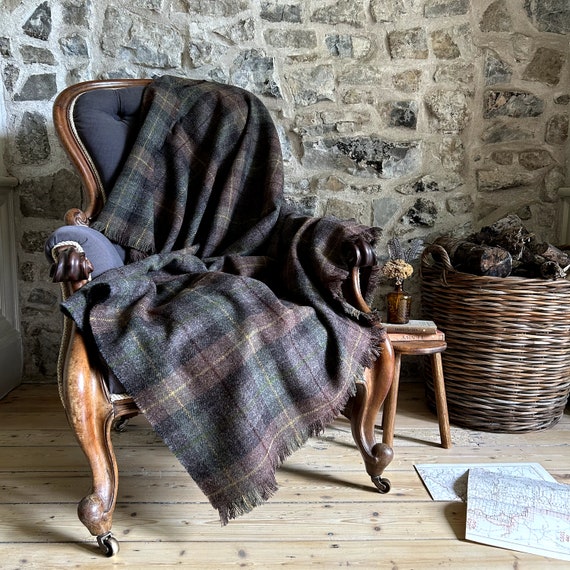 Harris Tweed Oakwoods Tartan Luxury Large Pure Wool Throw Blanket 150x200cm 59x79 Etsy
