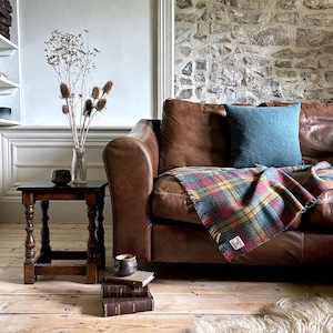 Harris Tweed Stornoway Tartan - Luxury Pure Wool Lap Blanket - 75x100cm/30x39&quot;