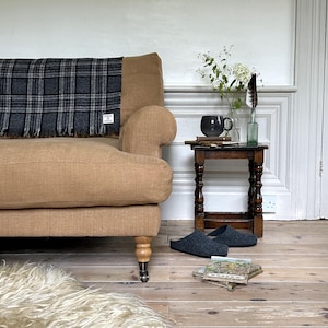 Harris Tweed Birch Tartan - Luxury Pure Wool Lap Blanket - 75x100cm/30x39&quot;