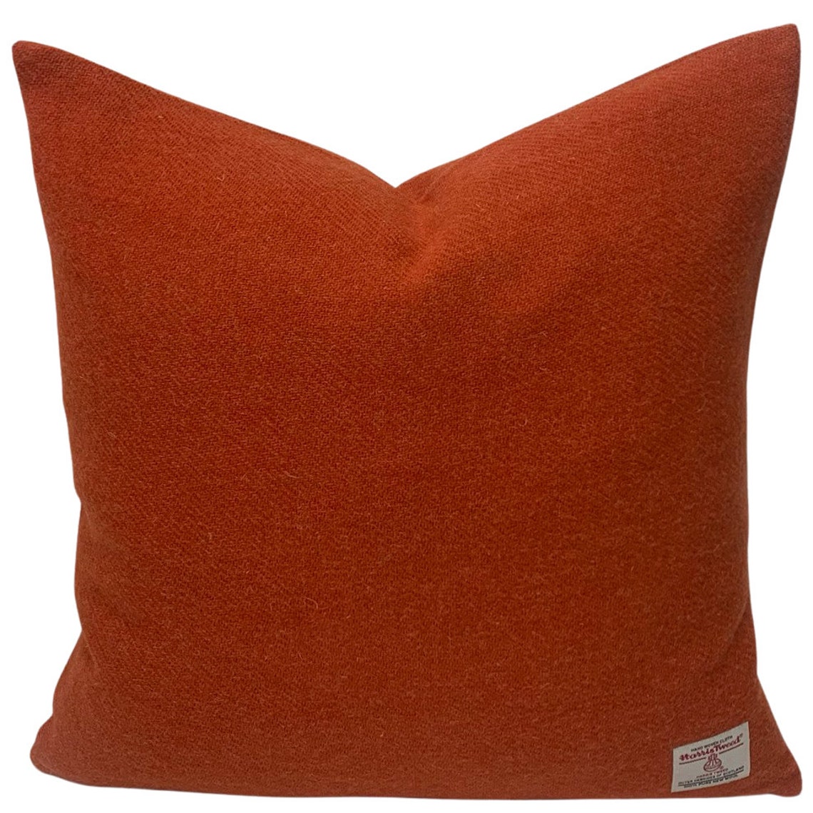 Harris Tweed Burnt Orange 18 Cushion with Duck Feather Etsy