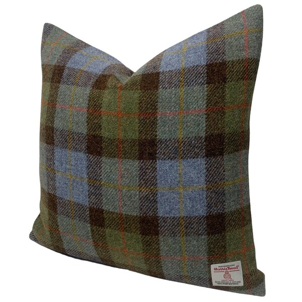 Harris Tweed MacLeod Tartan 18" Cushion with Duck Feather Filled Insert*