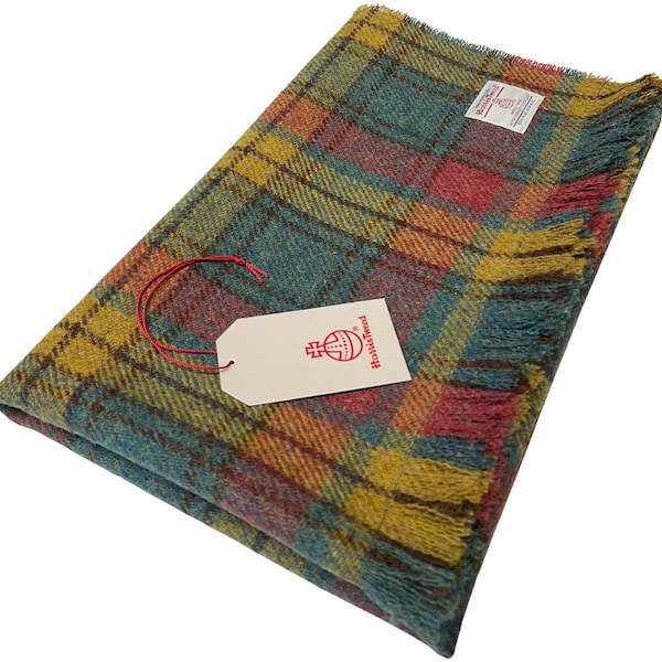 Harris Tweed Stornoway Tartan Check Lap Blanket 75cm/30" x 100cm/40"
