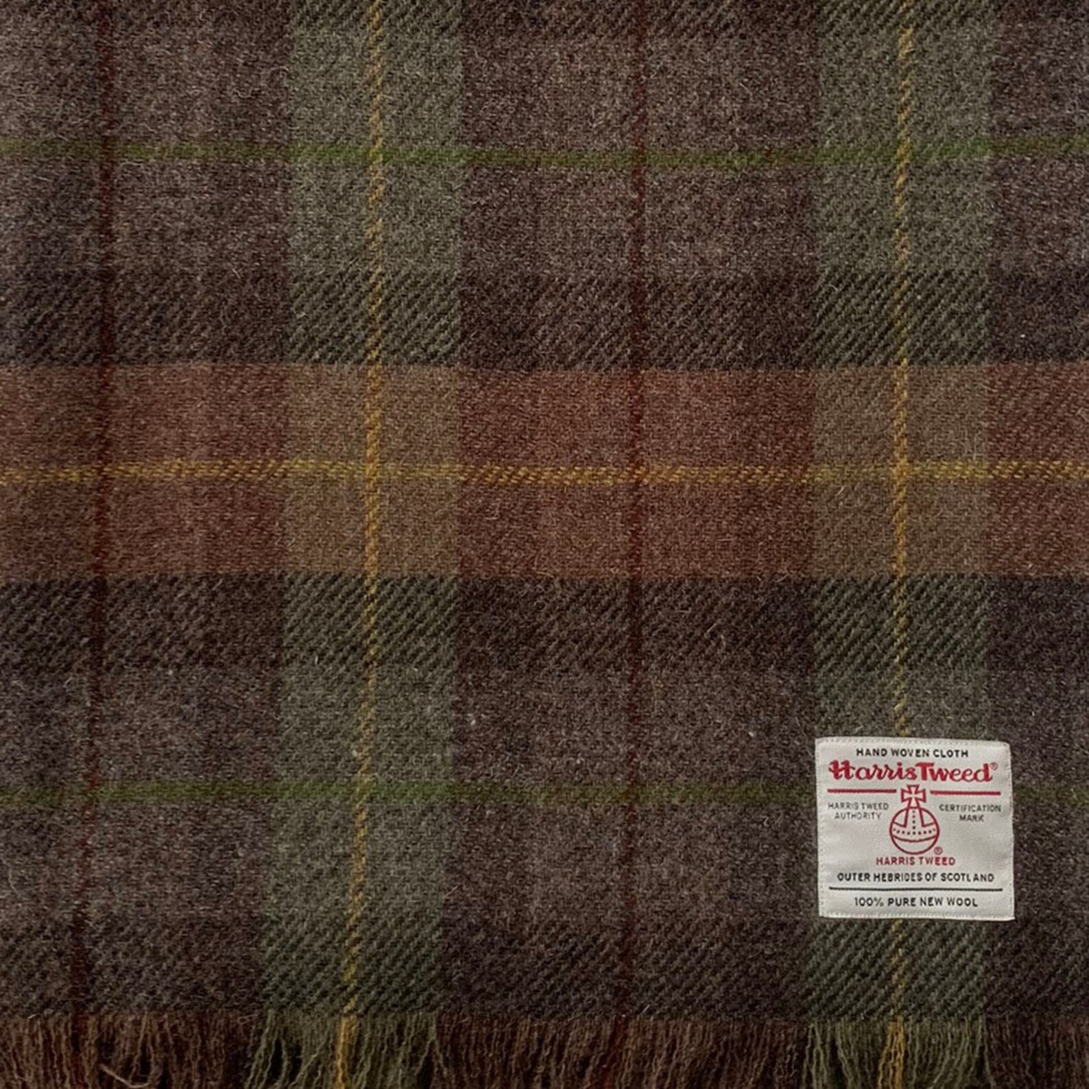 Harris Tweed Luxury Brown & Green Tartan Extra Large Throw Etsy