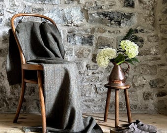 Harris Tweed Hazel Herringbone - Luxury Pure Wool Wrap Blanket - 75x200cm/30x79&quot;