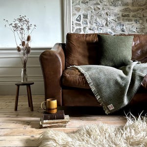 Harris Tweed Hazel Herringbone - Luxury Pure Wool Lap Blanket - 75x100cm/30x39&quot;