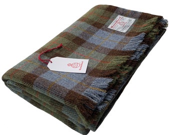 Harris Tweed Luxus MacLeod Tartan Extra große Decke 150 x 200cm