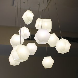 Hexagon glass pendant light clearance