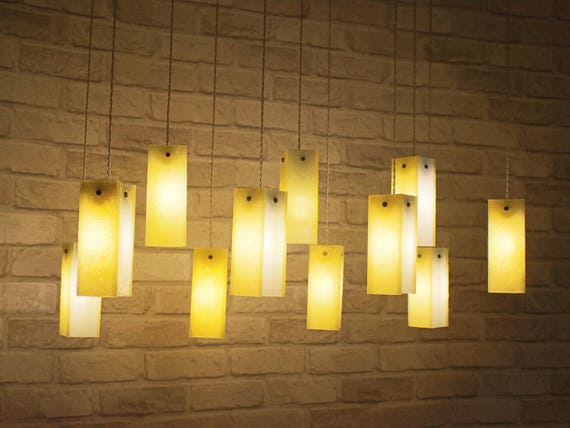 Art Glass Pendant Lights Chandelier Lighting Hanging Ceiling Etsy