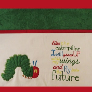 Hungrige Raupe Lesekissen Stickerei Design, Hungrige Raupe Spruch, Lesekissen Spruch Stickerei Design 5x7, 6x10, 8x12