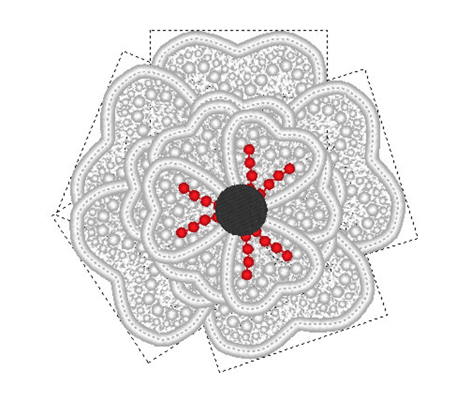 FSL Flower Free Standing Lace Flower Embroidery Design in Etsy