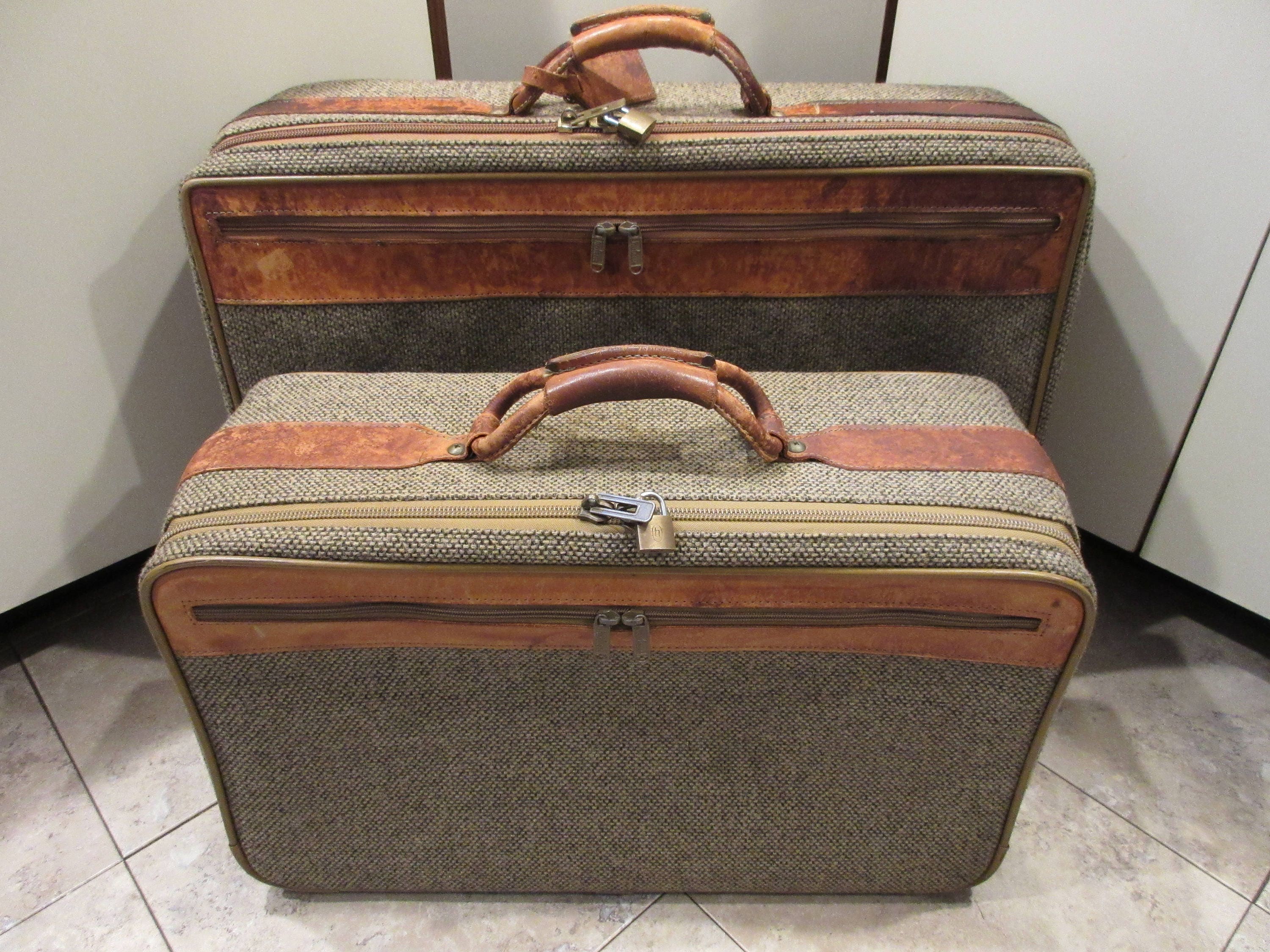 2 Vintage 1970's Hartmann Tweed Suitcase Luggage w/ Etsy