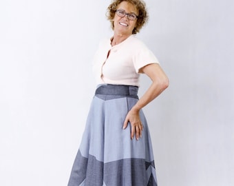 gray upcycled midi wrap skirt coolawoola