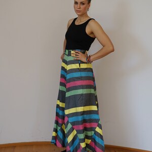 floor length colorful wrap skirt organic cotton coolawoola image 3